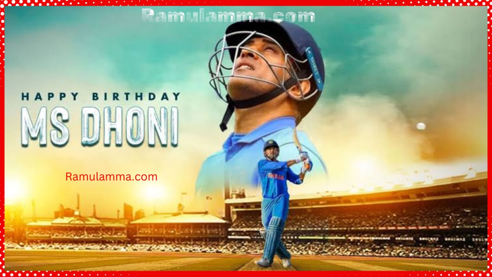 MS Dhoni Birthday Special